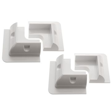 ABS White Solar Panel Corner Mounts x 4