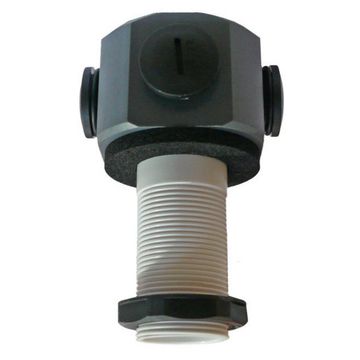 4 Way Solar Panel Feed Gland Black