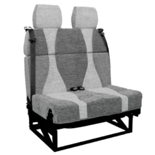FASP 506 BENCH SEAT 900mm wide Trimmed in FASP fabric with ISO-Fix and higher underframe. LEVERS ON RIGHT