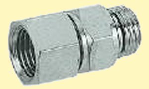 Swivel Adaptor 1/4" BSPT male/female brass/plated