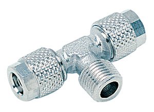 Tee Centre Leg 5/3mm airline - 1/8"BSP Male Centre Leg