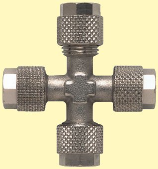 Cross - equal female to suit 4mm OD hose