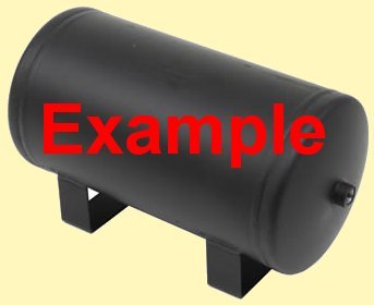 Receiver/Pneumatic/Air Tank/Reservoir Capacity 2 Gallons