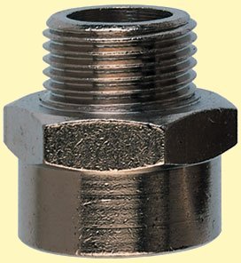 Female Socket/Coupler - Male Thread 1/4"BSPM - 3/8" BSPFM