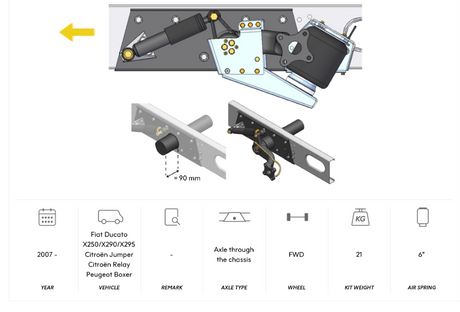 AL-KO 07 Air Suspension Heavy Duty, Axle Through The Chassis 2007 onwards