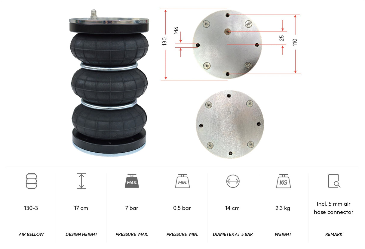 Dunlop Air Bellow 130-3