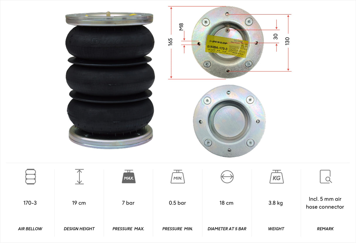 Dunlop Air Spring 170-3