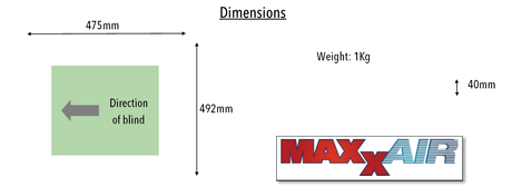 MaxxShade - Blind for Maxxfan Vents with LED lighting