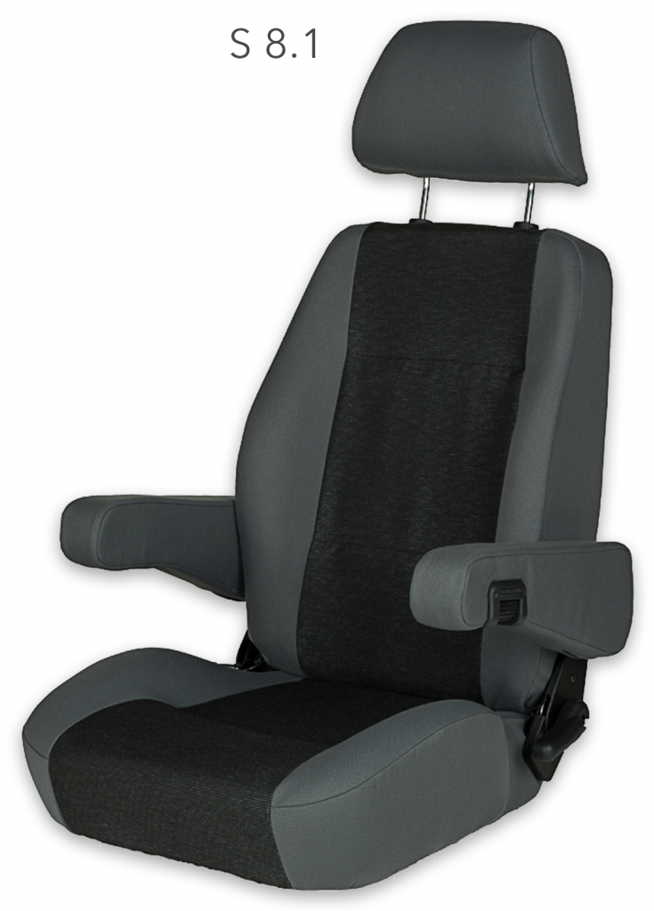 Sportscraft Captain Seat S8.1 frame & foam with adjustable armrest (UNTRIMMED)
