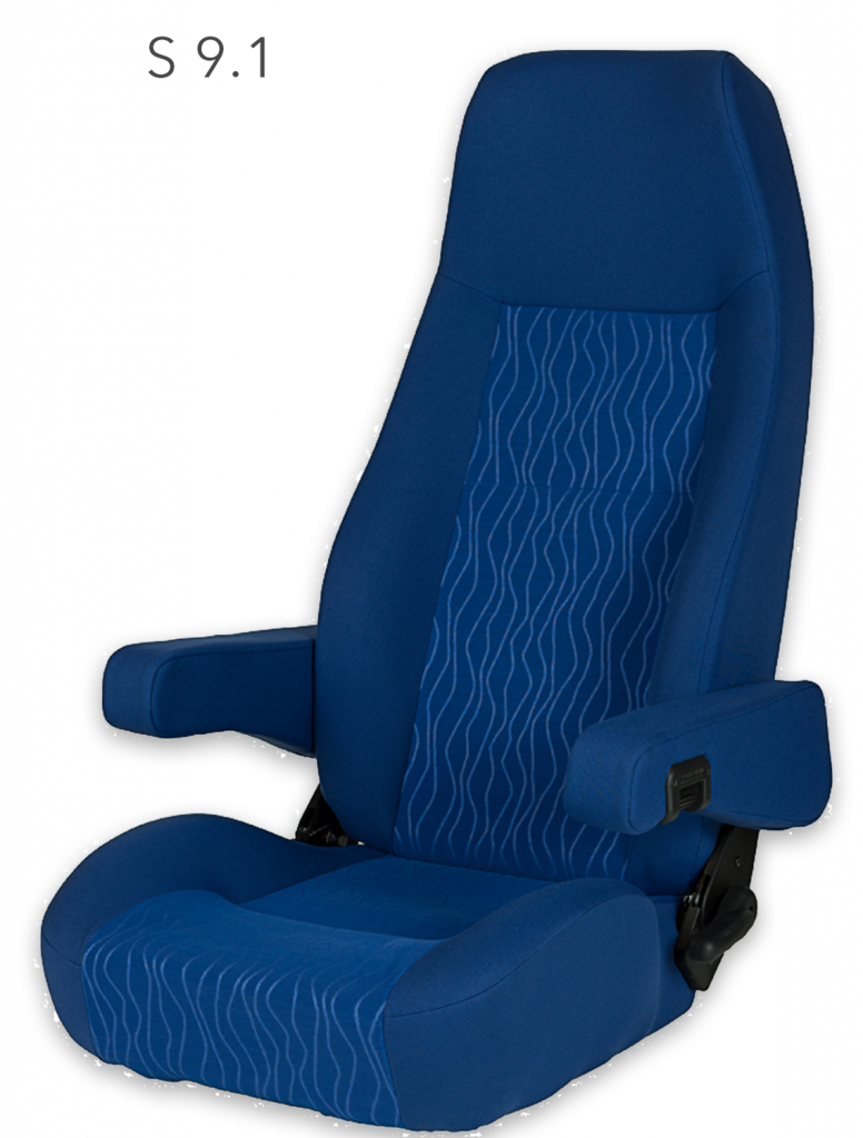 Sportscraft Captain Seat S9.1 Trimmed in ARA Black/Grey with lumbar support