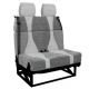 FASP 506 Bench Seat 900mm wide trimmed in FASP fabric with ISO-Fix and higher underframe