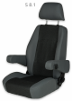 Sportscraft Captain Seat S8.1 Standard fabric & VW Tasamo with adjustable  armrests w/lumbar support